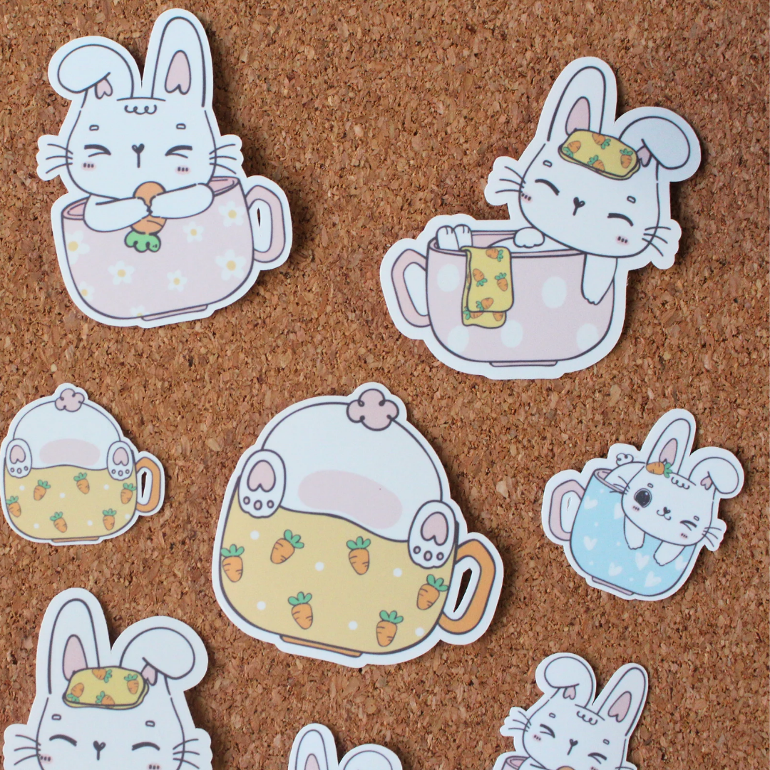 Pre-Made Die-Cut Usagi-chan Sticker Set
