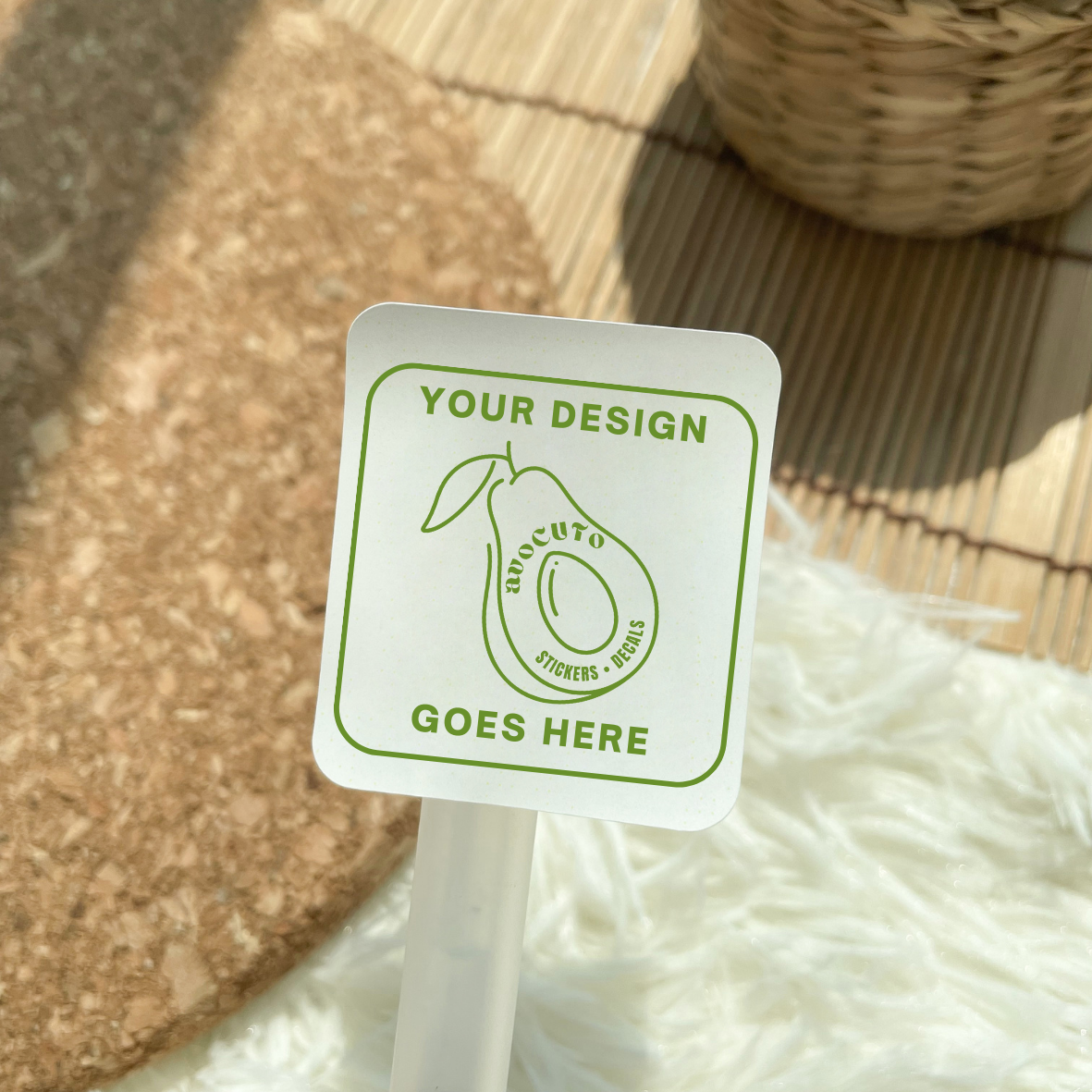 Custom Rounded Corner Square Die Cut Stickers