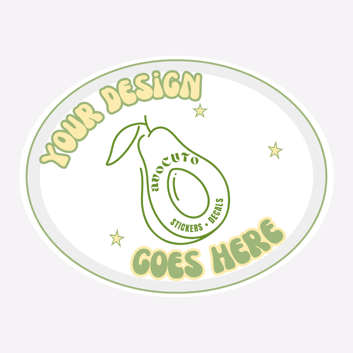 Custom Oval Die Cut Stickers