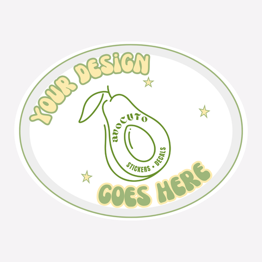Custom Oval Die Cut Stickers