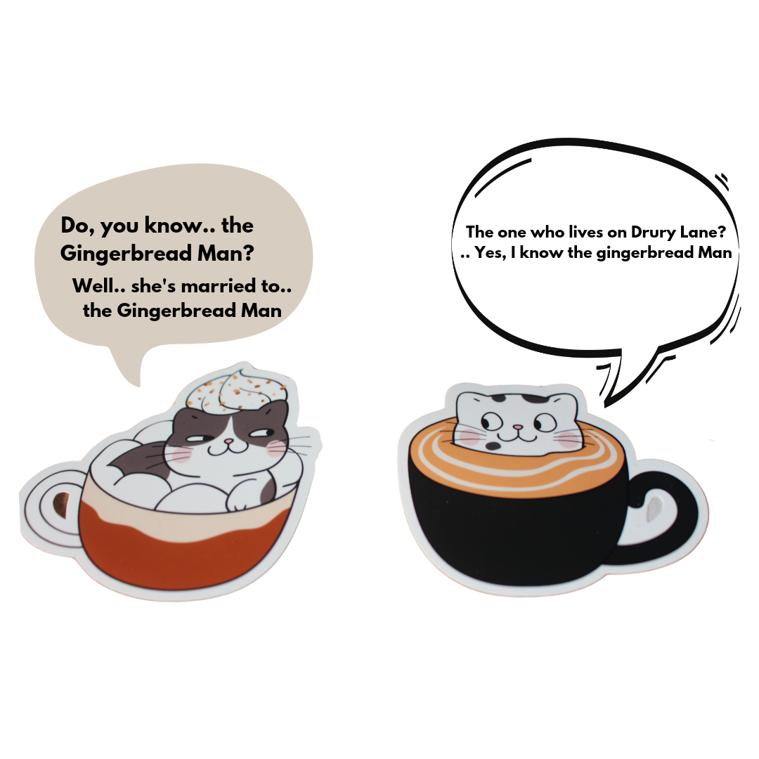 Pre-Made Die-Cut Neko-chan Sticker Set