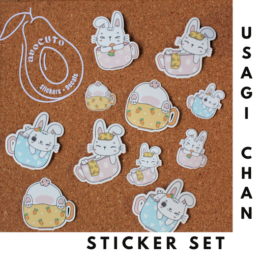 Pre-Made Die-Cut Usagi-chan Sticker Set